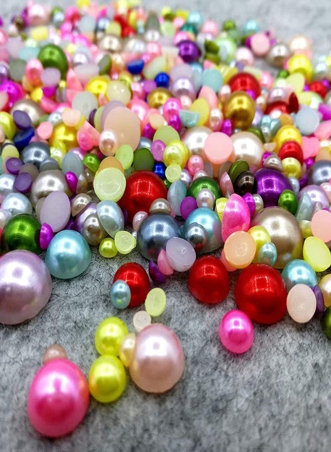 DIY Crafts Pack Of 650 Pcs, Unsorted Colour, As Image Half Round Imitation Pearls Flatback Satin Luster ABS Unsorted 3 -(Pack Of 650 Pcs, Unsorted Colour) - Image 3